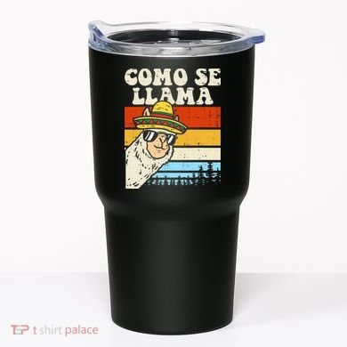 Como Se Llama Funny Cinco De Mayo Mexican Alpaca Animal Tumbler