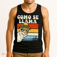 Como Se Llama Funny Cinco De Mayo Mexican Alpaca Animal Tank Top thumb 3