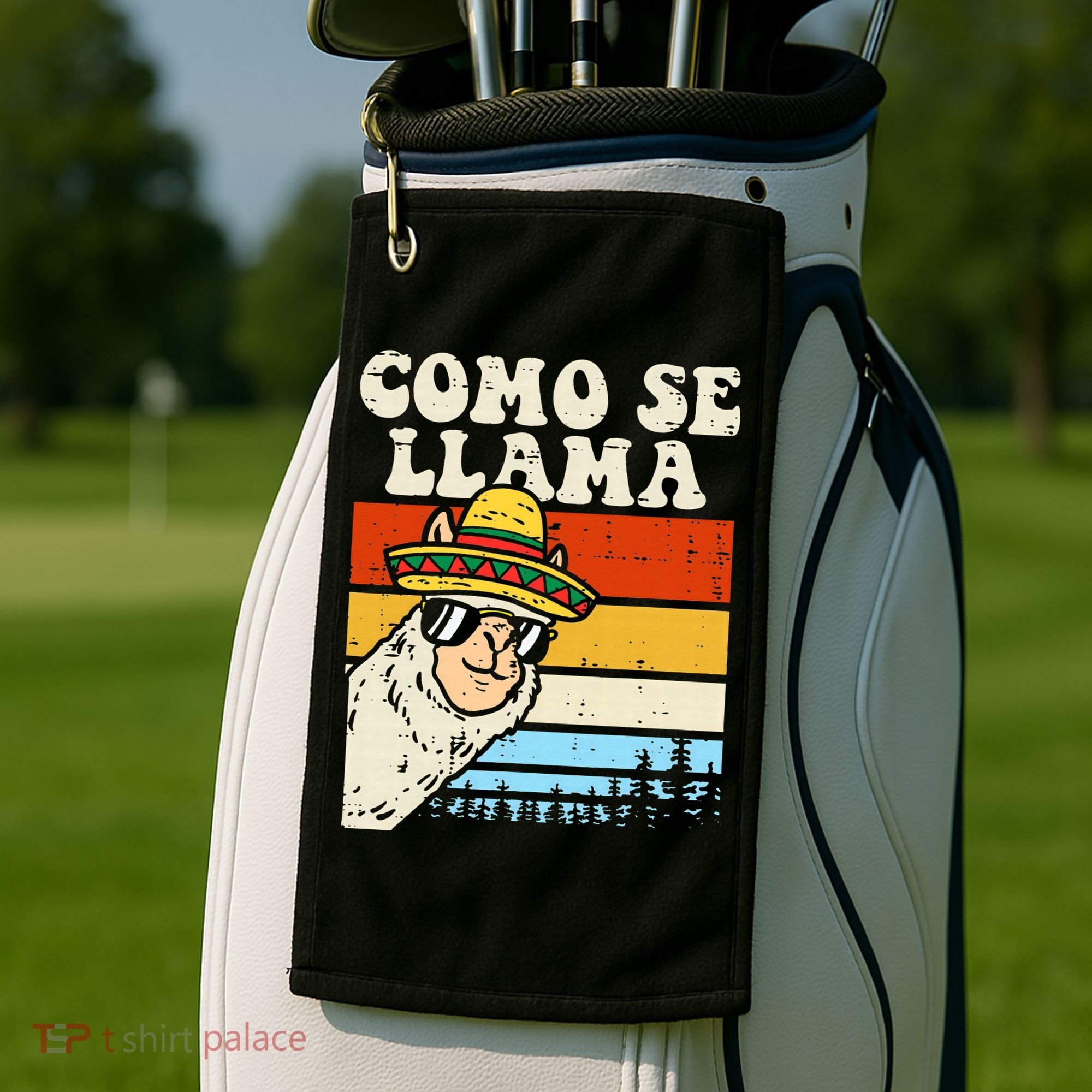Como Se Llama Funny Cinco De Mayo Mexican Alpaca Animal Golf Towel