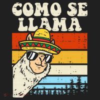 Como Se Llama Funny Cinco De Mayo Mexican Alpaca Animal Golf Towel thumb 3