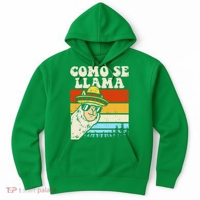 Como Se Llama Funny Cinco De Mayo Mexican Alpaca Animal Hoodie