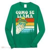 Como Se Llama Funny Cinco De Mayo Mexican Alpaca Animal Long Sleeve Shirt thumb 0