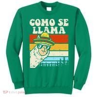 Como Se Llama Funny Cinco De Mayo Mexican Alpaca Animal Sweatshirt thumb 0