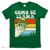 Como Se Llama Funny Cinco De Mayo Mexican Alpaca Animal T-Shirt thumb 0