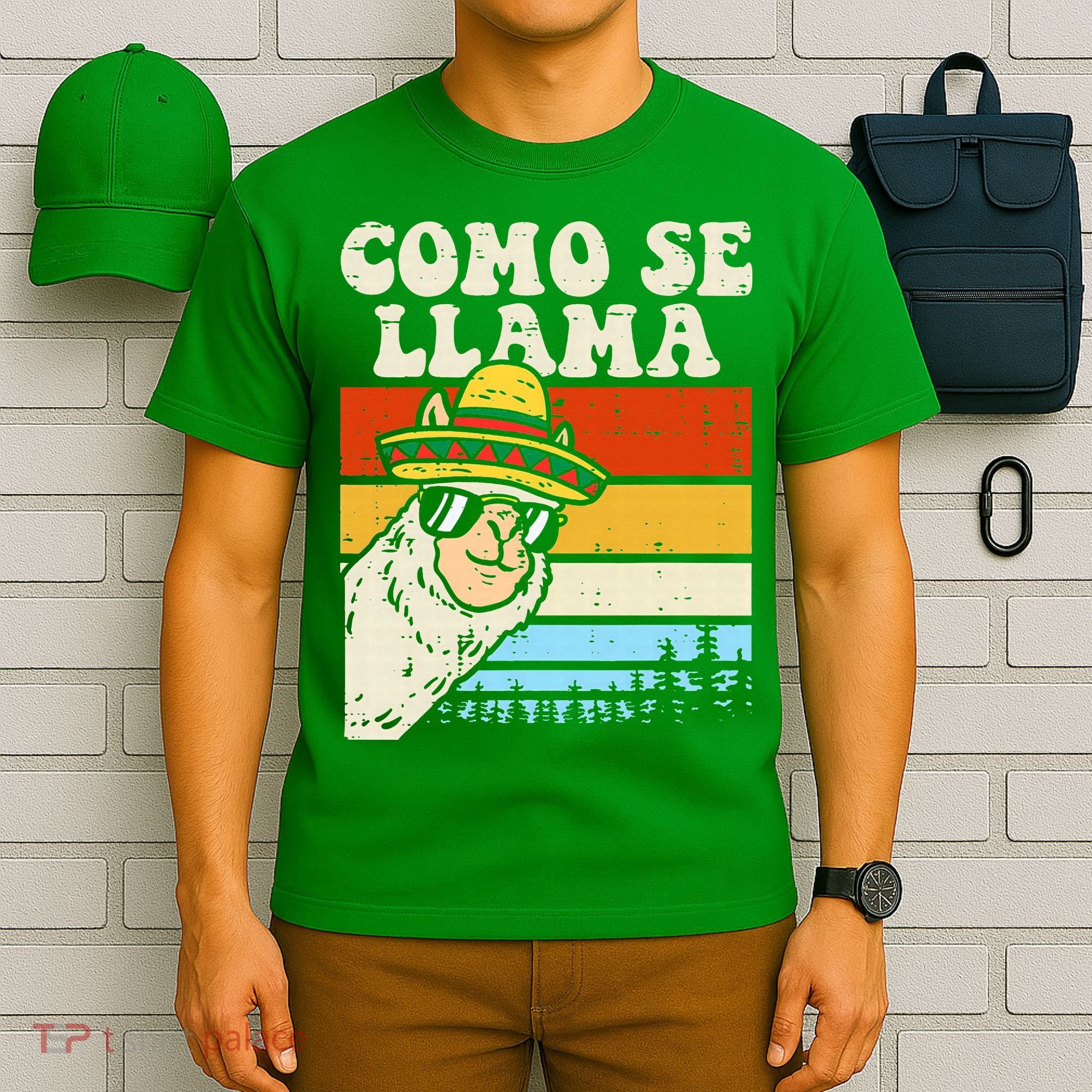 Como Se Llama Funny Cinco De Mayo Mexican Alpaca Animal T-Shirt