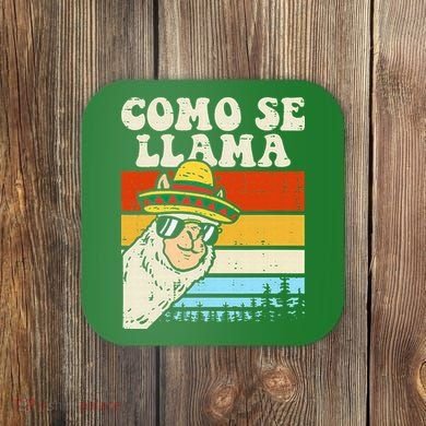 Como Se Llama Funny Cinco De Mayo Mexican Alpaca Animal Coaster