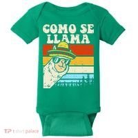 Como Se Llama Funny Cinco De Mayo Mexican Alpaca Animal Baby Bodysuit thumb 0