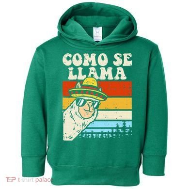 Como Se Llama Funny Cinco De Mayo Mexican Alpaca Animal Toddler Hoodie
