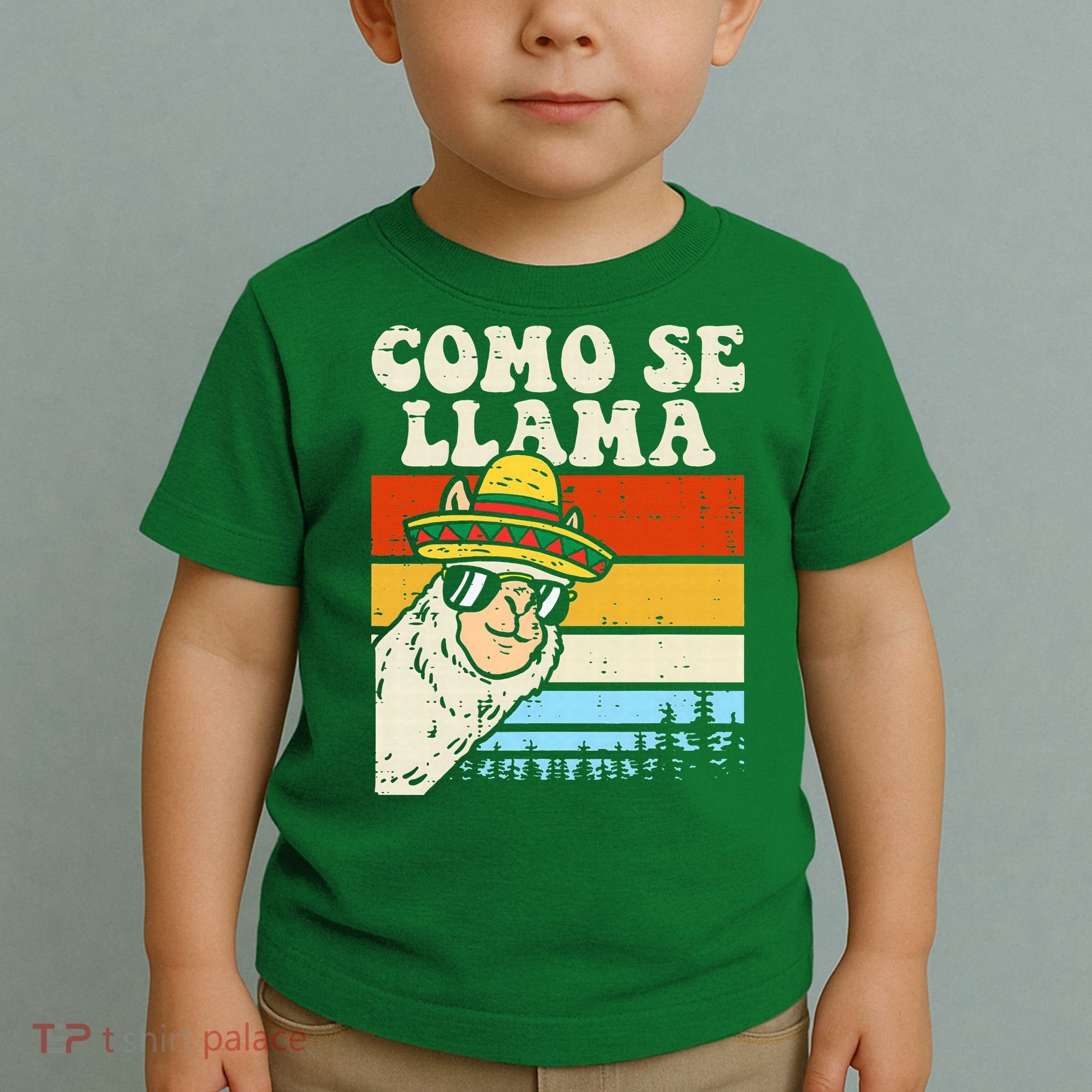 Como Se Llama Funny Cinco De Mayo Mexican Alpaca Animal Toddler T-Shirt