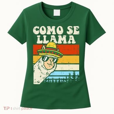 Como Se Llama Funny Cinco De Mayo Mexican Alpaca Animal Women's T-Shirt