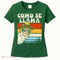 Como Se Llama Funny Cinco De Mayo Mexican Alpaca Animal Women's T-Shirt thumb 0