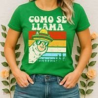 Como Se Llama Funny Cinco De Mayo Mexican Alpaca Animal Women's T-Shirt thumb 2