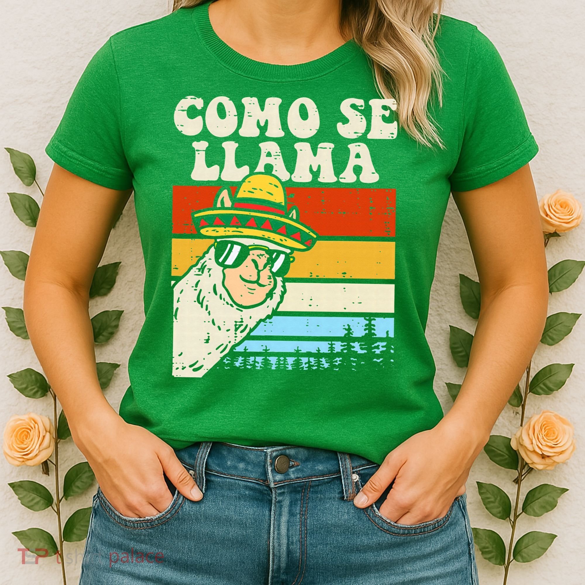 Como Se Llama Funny Cinco De Mayo Mexican Alpaca Animal Women's T-Shirt