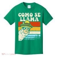 Como Se Llama Funny Cinco De Mayo Mexican Alpaca Animal Kids T-Shirt thumb 0