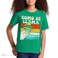 Como Se Llama Funny Cinco De Mayo Mexican Alpaca Animal Kids T-Shirt thumb 2