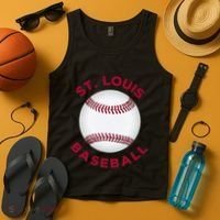 Classic St. Louis Missouri Baseball Fan Tank Top thumb 4
