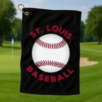 Classic St. Louis Missouri Baseball Fan Golf Towel thumb 1