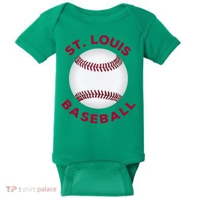 Classic St. Louis Missouri Baseball Fan Baby Bodysuit