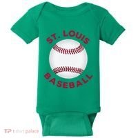 Classic St. Louis Missouri Baseball Fan Baby Bodysuit thumb 0