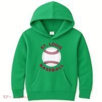 Classic St. Louis Missouri Baseball Fan Kids Hoodie thumb 0