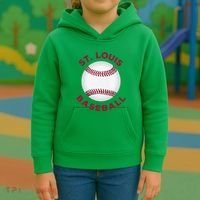 Classic St. Louis Missouri Baseball Fan Kids Hoodie thumb 3