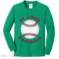 Classic St. Louis Missouri Baseball Fan Kids Long Sleeve Shirt thumb 0