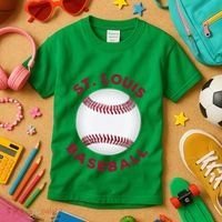 Classic St. Louis Missouri Baseball Fan Kids T-Shirt thumb 3