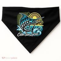 Cabo San Lucas Los Cabos Baja California Sur Marlin Tourist USA-Made Doggie Bandana thumb 0