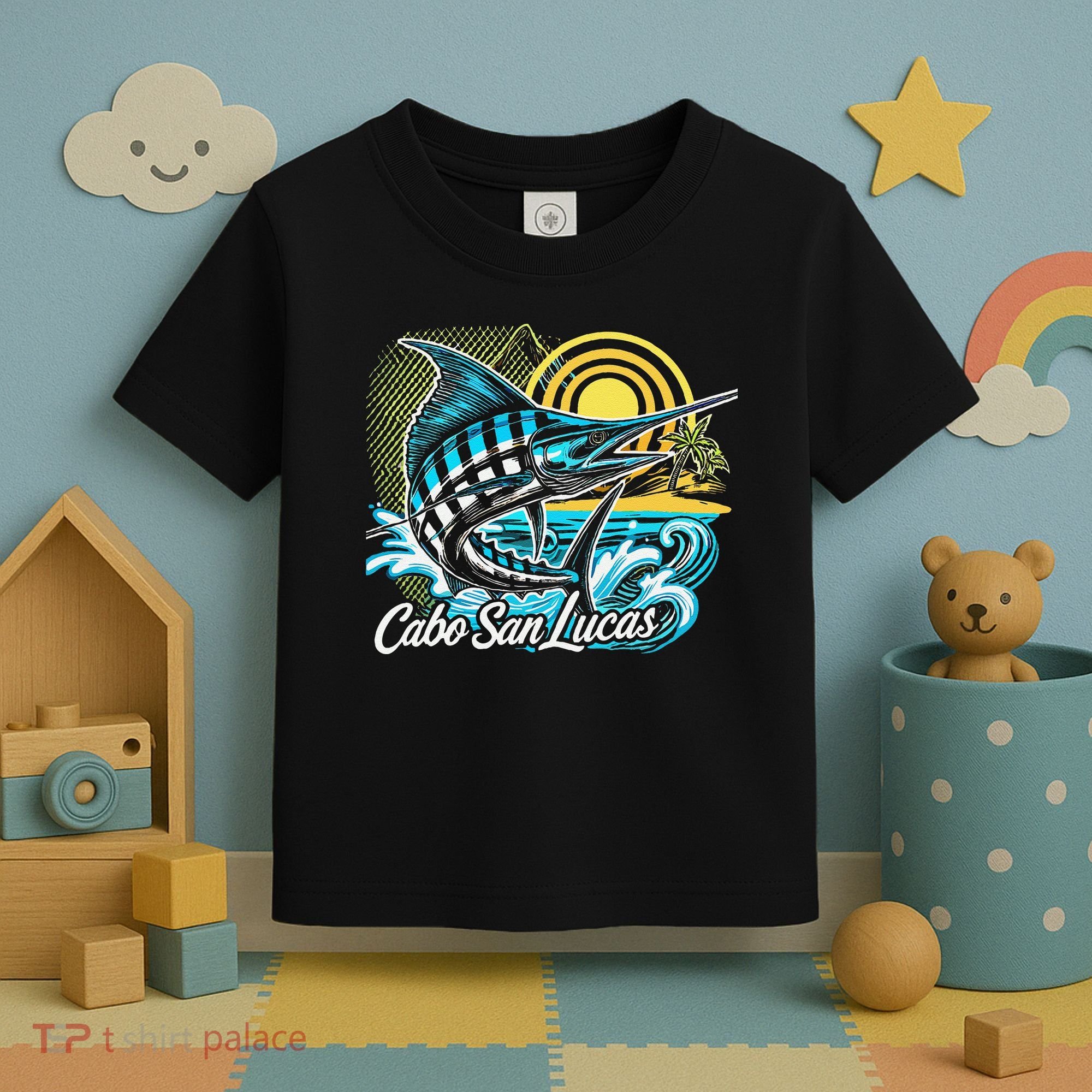 Cabo San Lucas Los Cabos Baja California Sur Marlin Tourist Toddler T-Shirt
