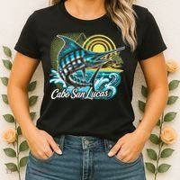 Cabo San Lucas Los Cabos Baja California Sur Marlin Tourist Women's T-Shirt thumb 2
