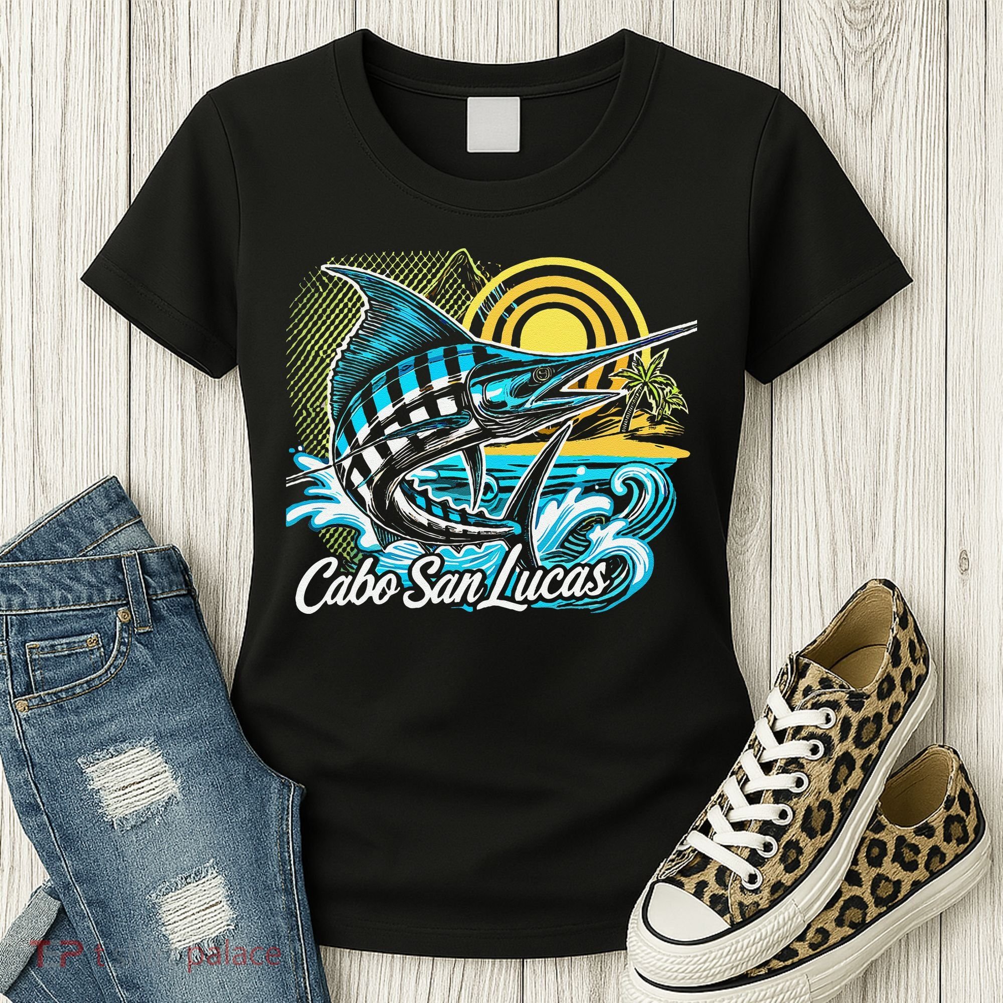 Cabo San Lucas Los Cabos Baja California Sur Marlin Tourist Women's T-Shirt