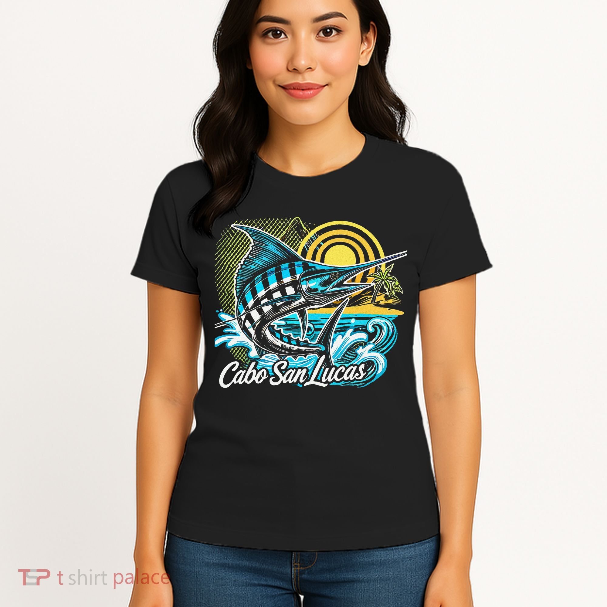 Cabo San Lucas Los Cabos Baja California Sur Marlin Tourist Women's T-Shirt