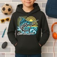 Cabo San Lucas Los Cabos Baja California Sur Marlin Tourist Kids Hoodie thumb 2