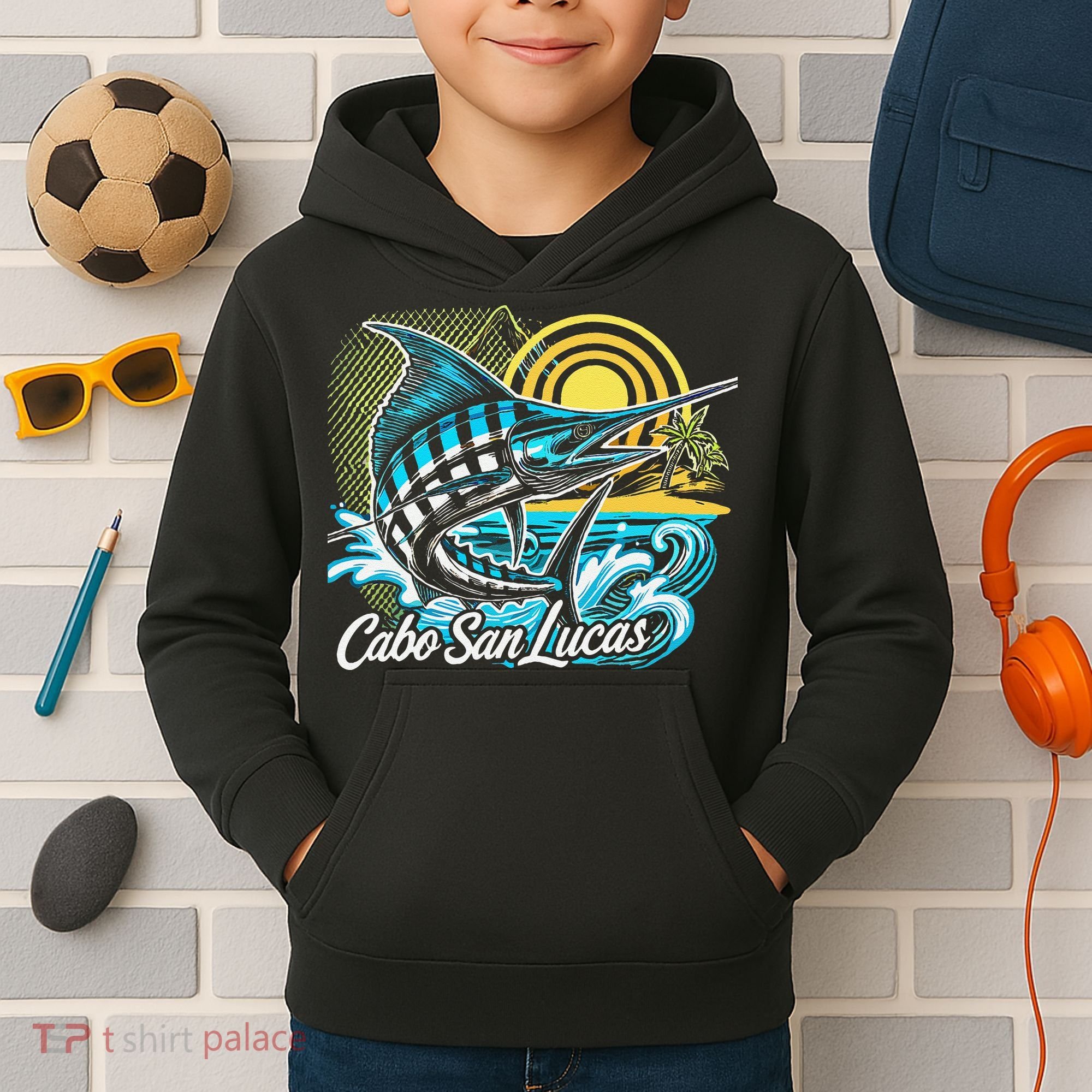 Cabo San Lucas Los Cabos Baja California Sur Marlin Tourist Kids Hoodie