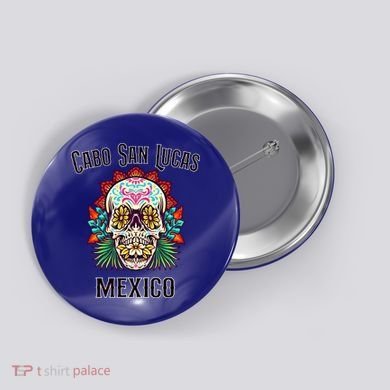 Cabo San Lucas Day Of The Dead Celebration Floral Design Gift Button