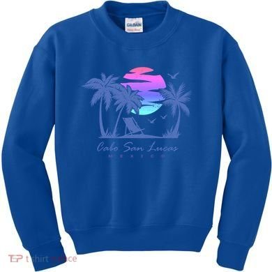 Cabo San Lucas Mexico Beach Vacation Retro Vintage Sunset Gift Kids Sweatshirt