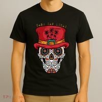 Cabo San Lucas Sugar Skull & Hat Souvenir T-Shirt thumb 3