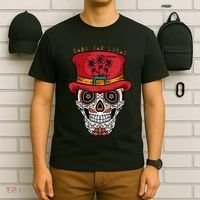Cabo San Lucas Sugar Skull & Hat Souvenir T-Shirt thumb 6