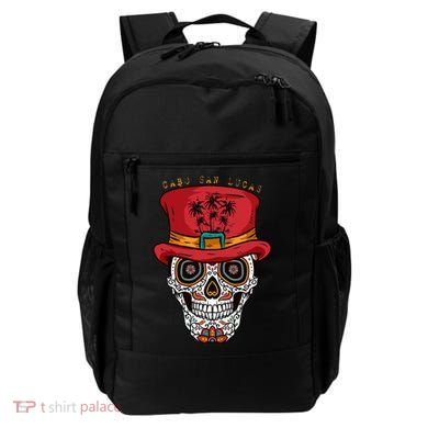 Cabo San Lucas Sugar Skull & Hat Souvenir Backpack