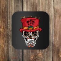 Cabo San Lucas Sugar Skull & Hat Souvenir Coaster thumb 0