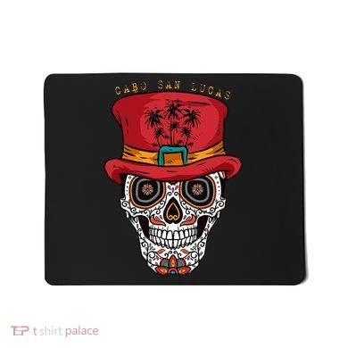 Cabo San Lucas Sugar Skull & Hat Souvenir Mousepad