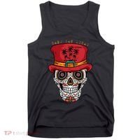 Cabo San Lucas Sugar Skull & Hat Souvenir Tank Top thumb 0