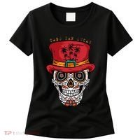 Cabo San Lucas Sugar Skull & Hat Souvenir Women's T-Shirt thumb 0