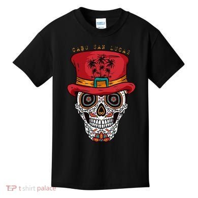 Cabo San Lucas Sugar Skull & Hat Souvenir Kids T-Shirt