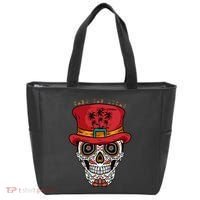 Cabo San Lucas Sugar Skull & Hat Souvenir Tote Bag thumb 0