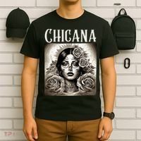 Chicana Style Lowrider Clothes Women Mexican American Latina T-Shirt thumb 6