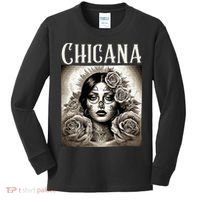 Chicana Style Lowrider Clothes Women Mexican American Latina Kids Long Sleeve Shirt thumb 0