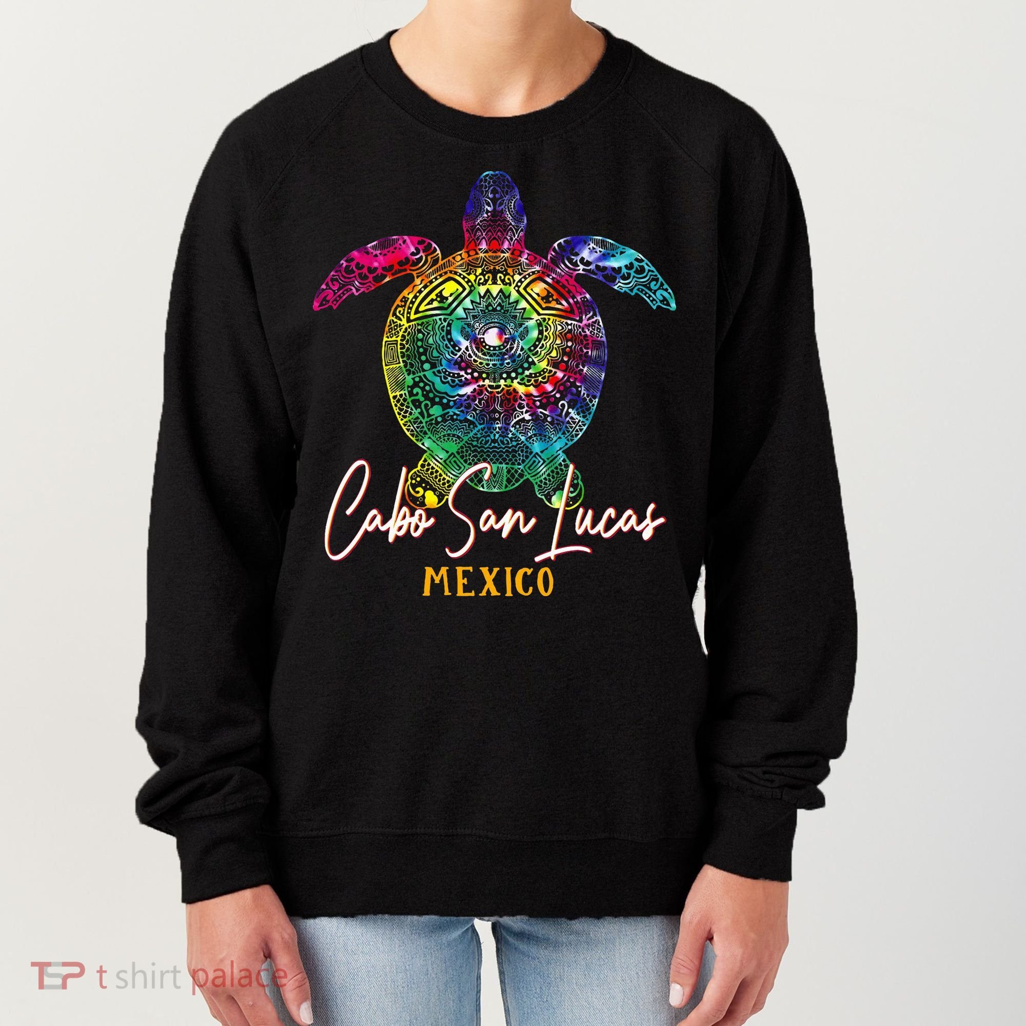Cabo San Lucas Tie Dye Sea Turtle Vacation Women's Sweatshirt