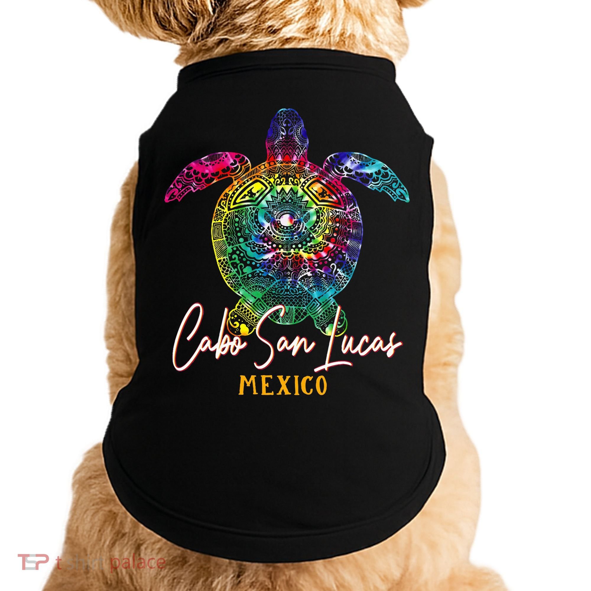 Cabo San Lucas Tie Dye Sea Turtle Vacation Doggie Tank