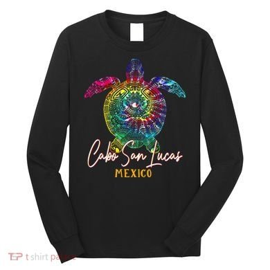 Cabo San Lucas Tie Dye Sea Turtle Vacation Long Sleeve Shirt